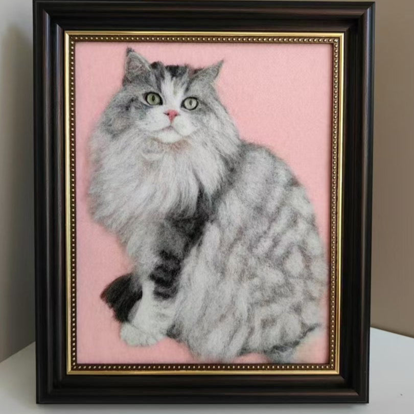 Custom Pet Portrait - Needle Felted Wool ）(13.2 inches / 33.3 cm)