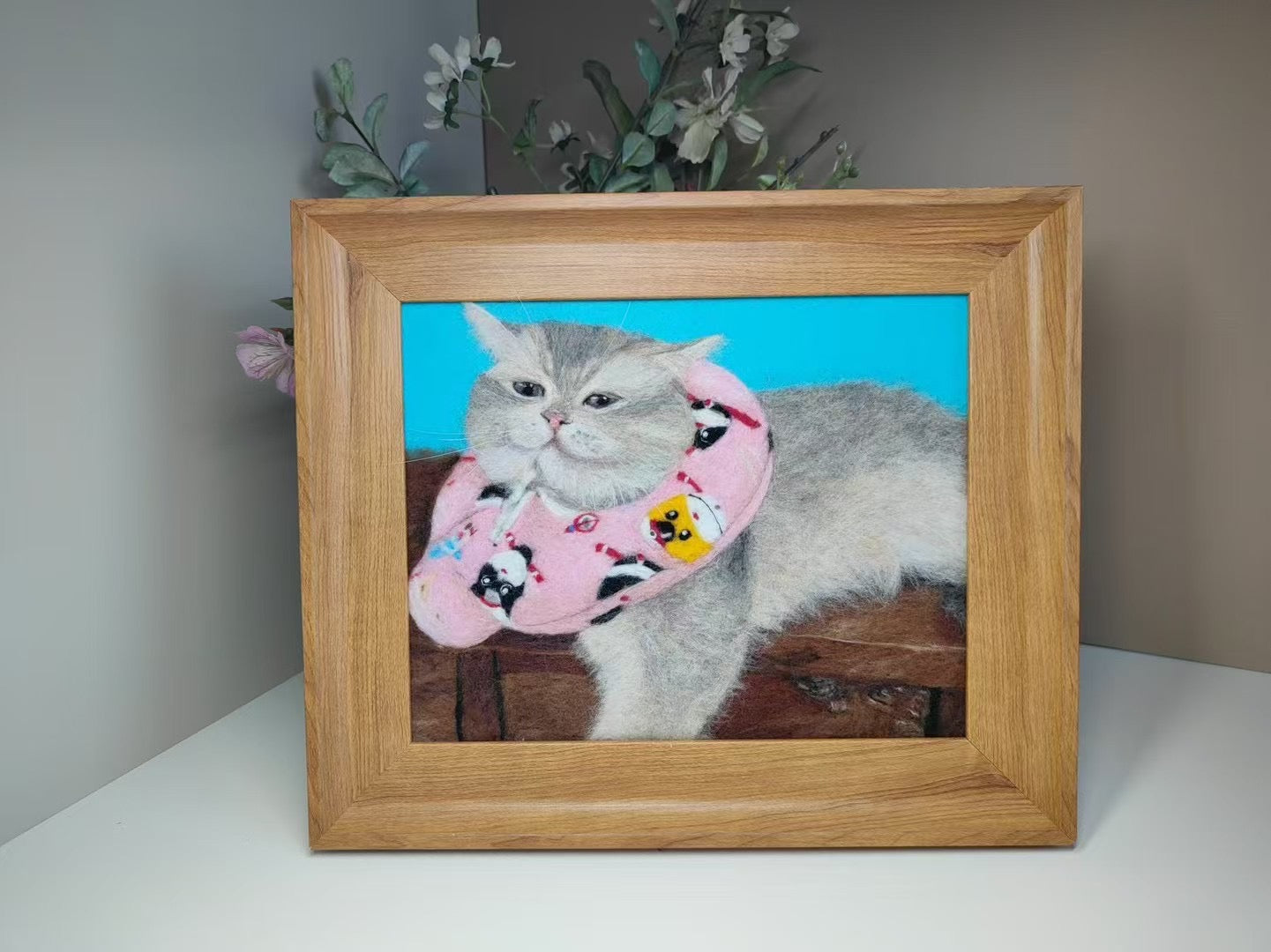 Custom Pet Portrait - Needle Felted Wool ）(13.2 inches / 33.3 cm)