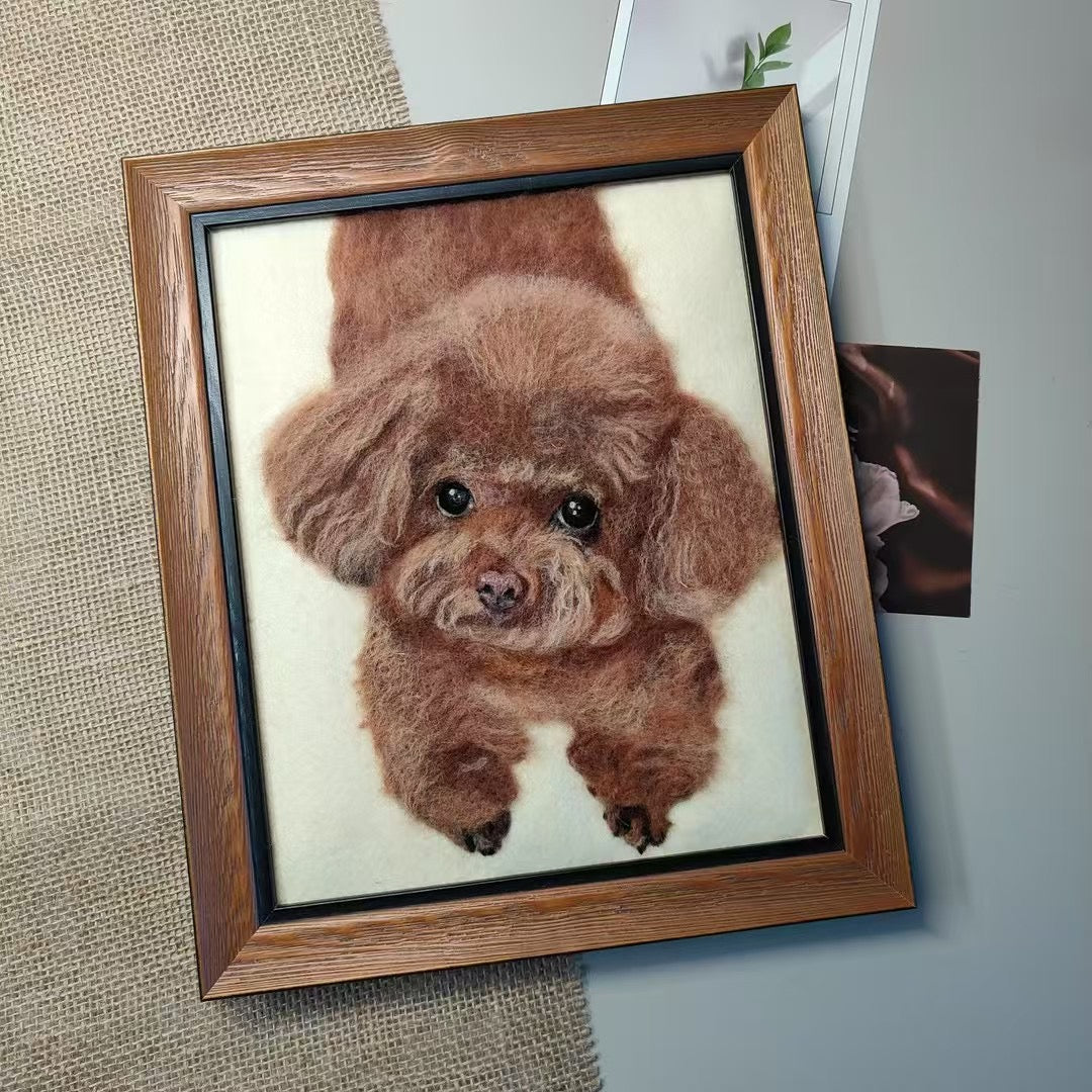 Custom Pet Portrait - Needle Felted Wool ）(13.2 inches / 33.3 cm)